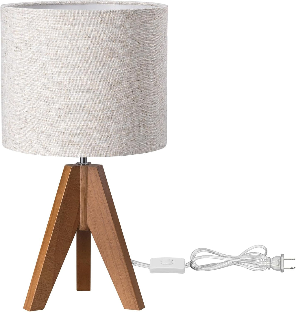 Tripod Table Lamp, Small Cute Bedside Lamp, 14.2 Inch, E26 Base