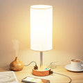 Bedside Table Lamp for Bedroom - Dimmable Touch, USB A+C, AC Outlet